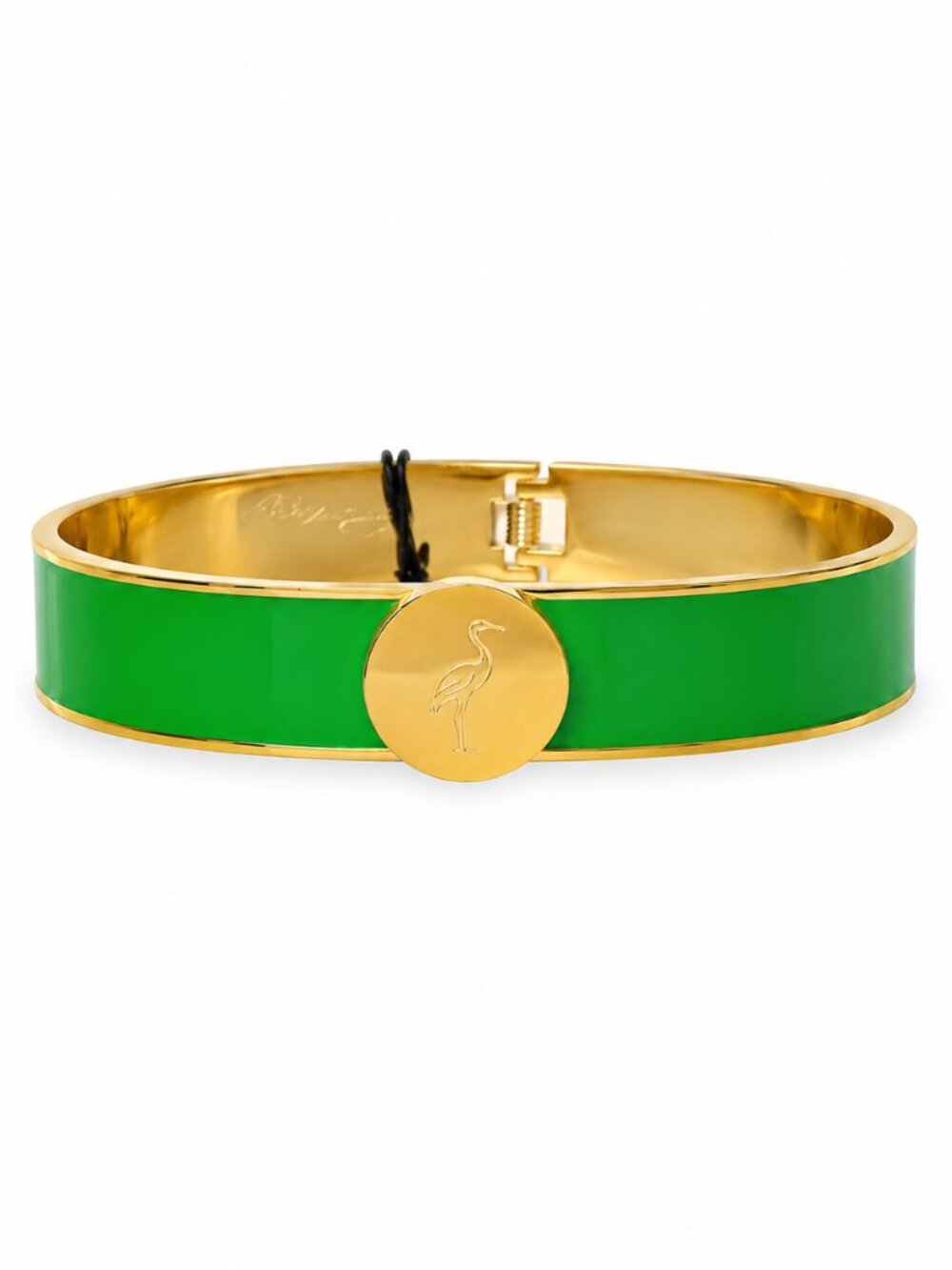 TALIDARA Green Enamel on Gold Bangle Bracelet - NWT $335 MSRP